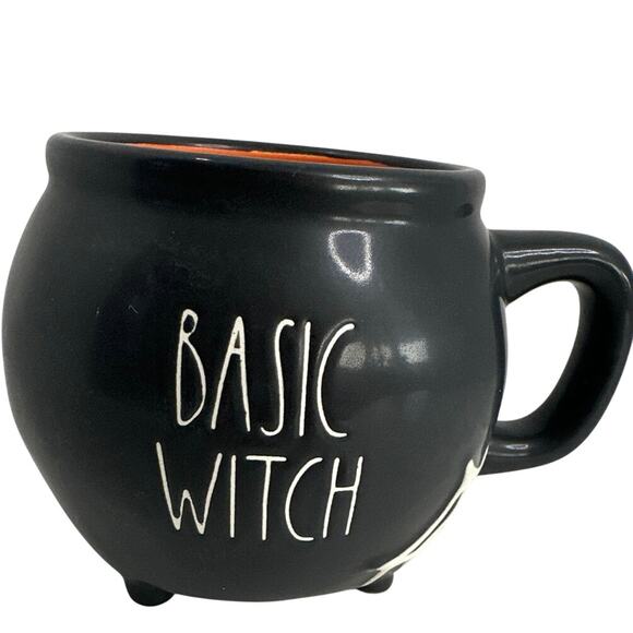 Rae Dunn BASIC WITCH Cauldron coffee mug Halloween cup Artisan Collection. NWT - Picture 1 of 6